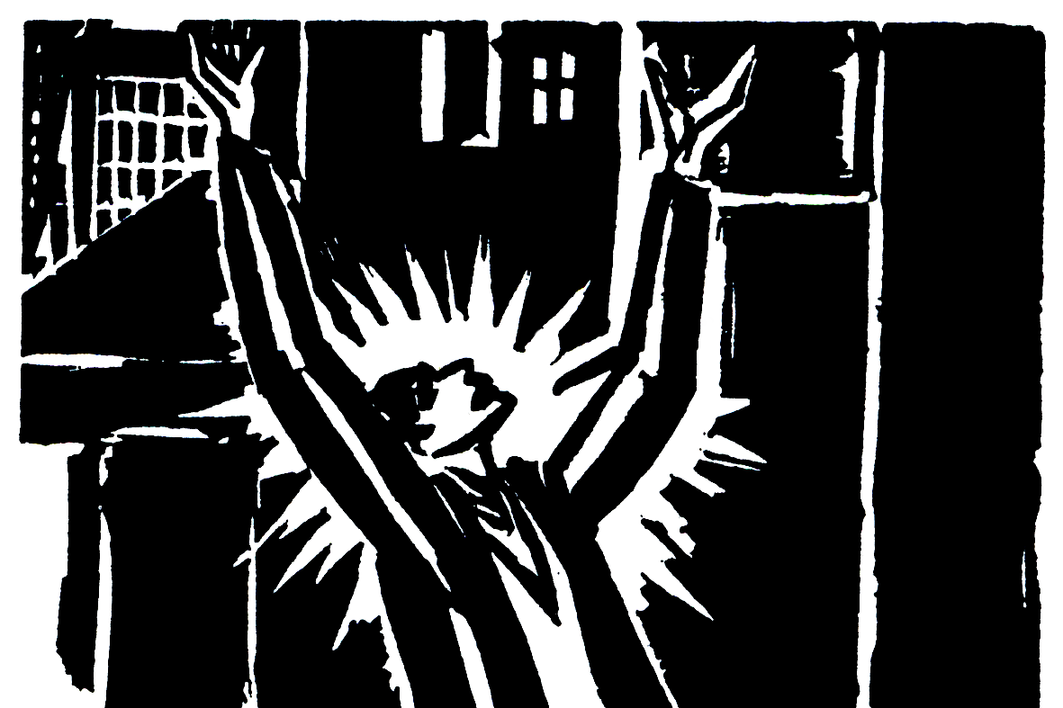 Christian Erdmann, Aljoscha der Idiot, Cover der Erstausgabe.