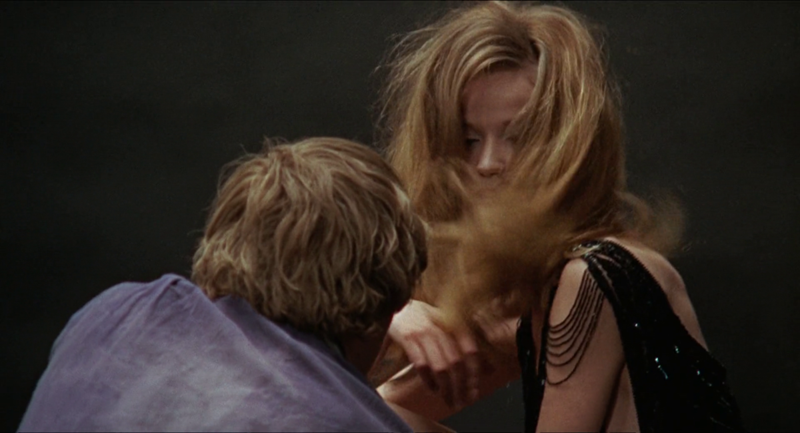 David Hemmings, Veruschka von Lehndorff in "Blow-Up", 1966, Regie Michelangelo Antonioni.