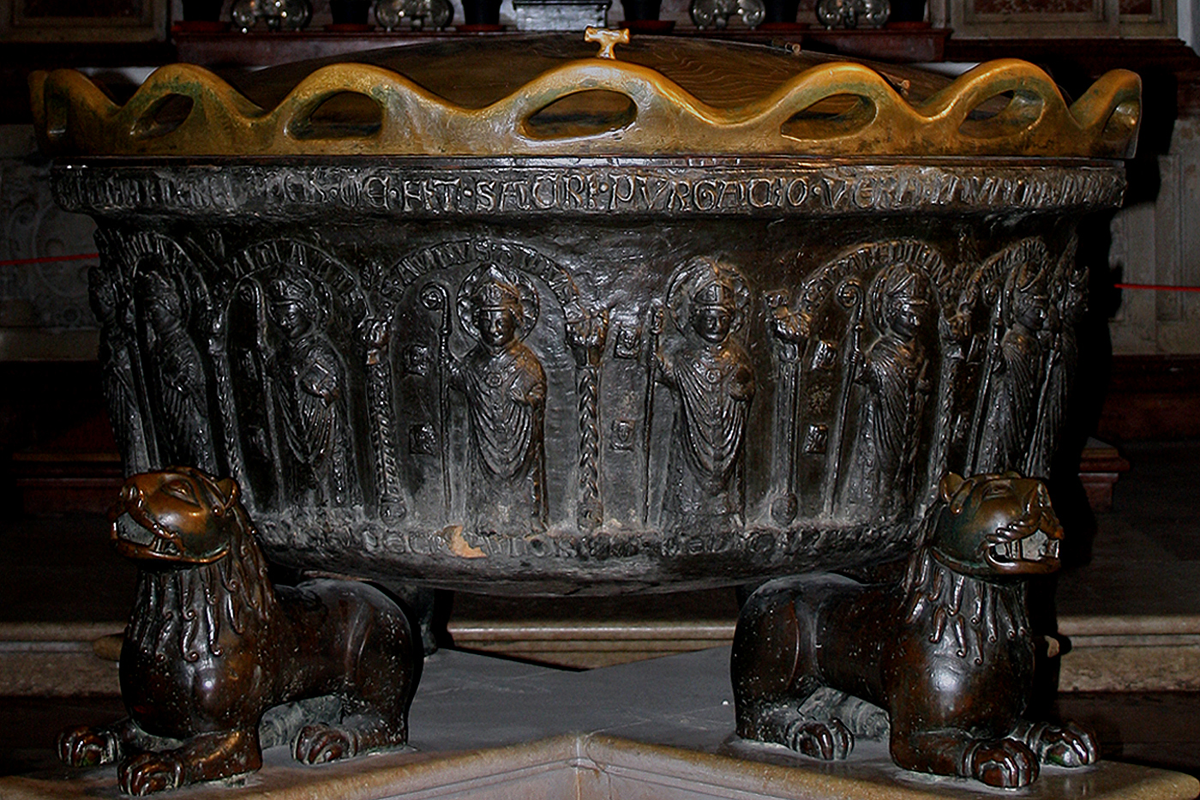 Salzburg, Taufbecken, Wolfgang Amadeus Mozart