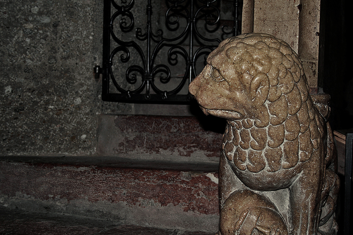 Salzburg, Franziskanerkirche, Löwe