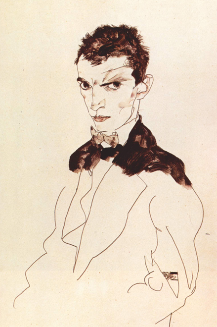 Egon Schiele. Selbstporträt, Self Portrait.