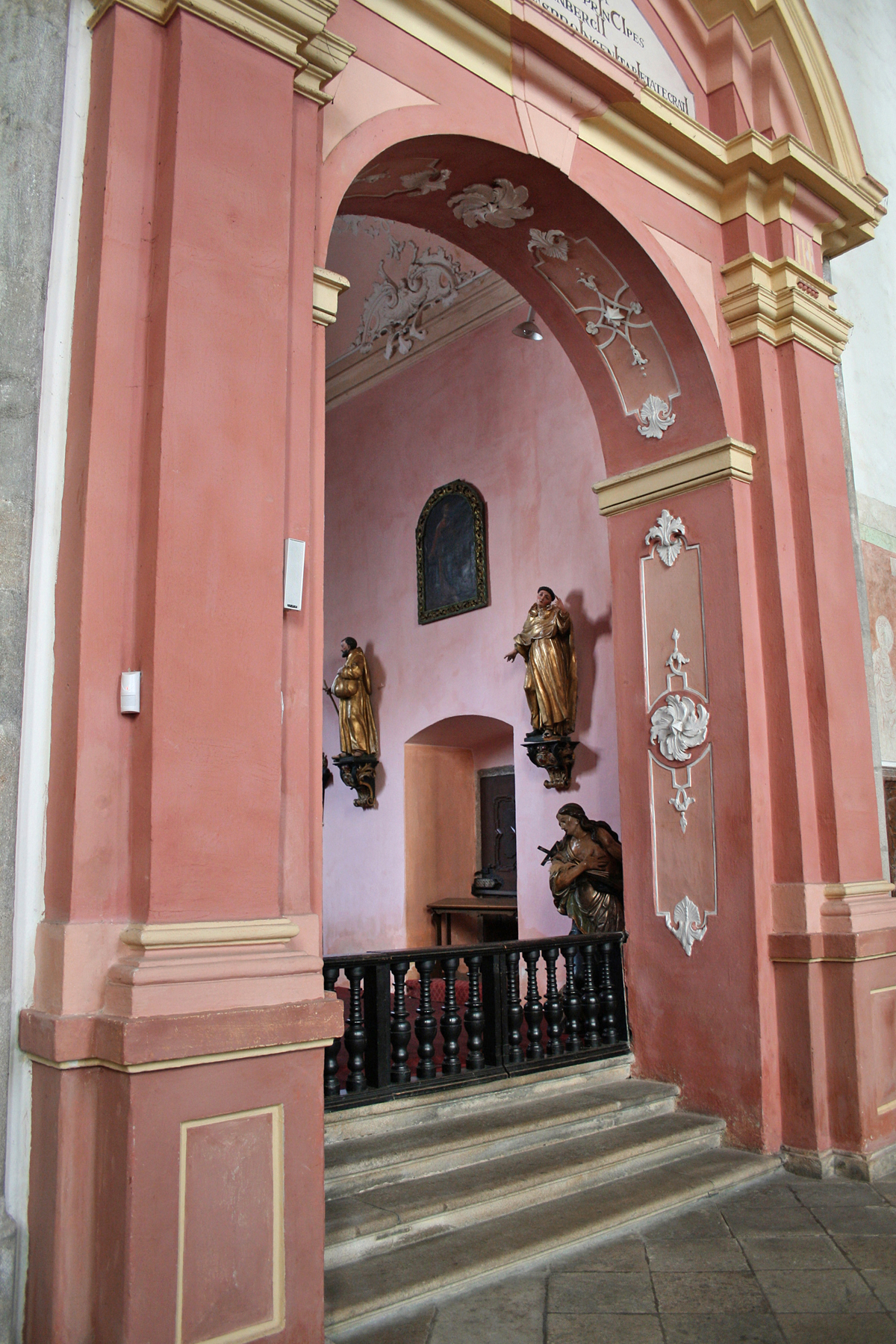 Cesky Krumlov. Krumau. St. Veit. Nepomuk-Kapelle. Eleonore von Schwarzenberg, die "Vampirprinzessin".