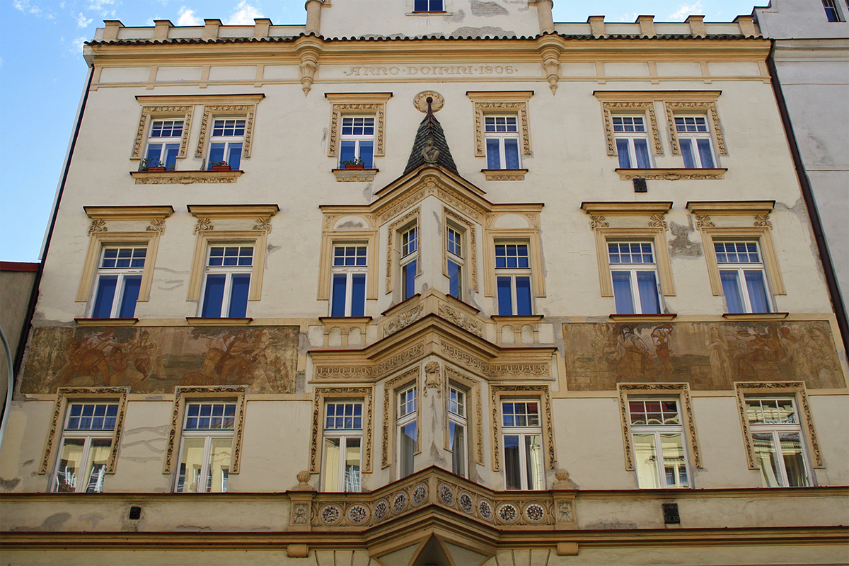 Prag. Haus in der Vyšehradska.