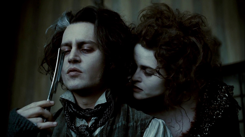 Johnny Depp und Helena Bonham Carter in "Sweeney Todd", Regie Tim Burton.