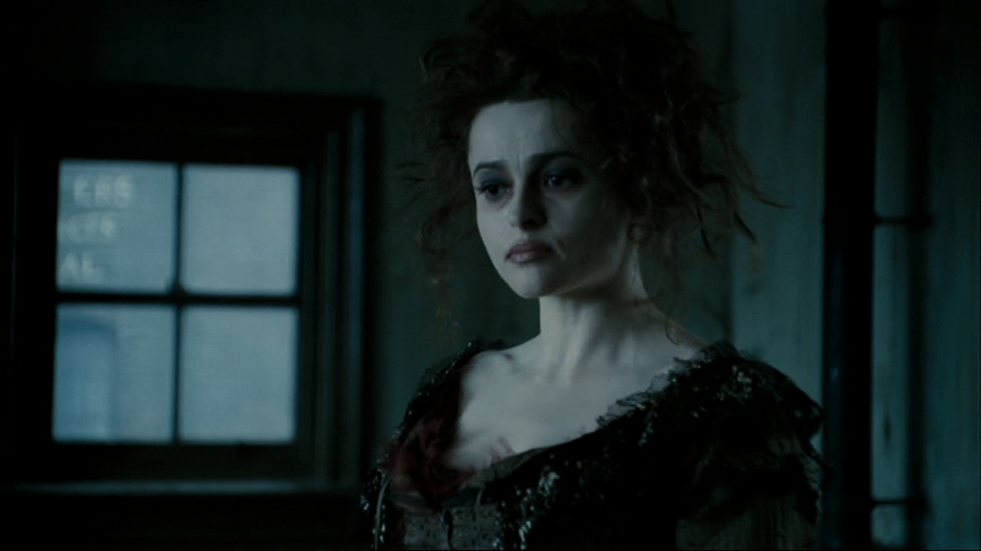 Helena Bonham Carter in "Sweeney Todd", Regie Tim Burton.