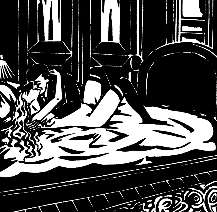 Christian Erdmann, Aljoscha der Idiot, Leseproben. Bild: aus Frans Masereel, Die Stadt.