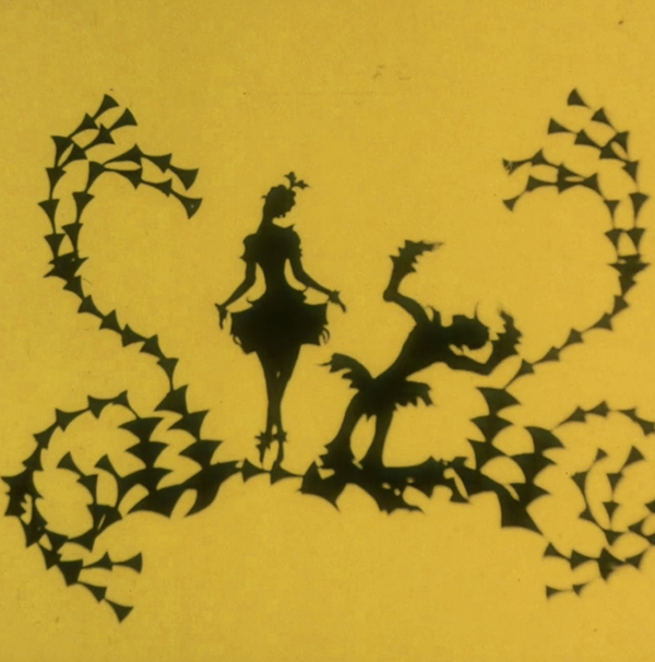 Christian Erdmann, Aljoscha der Idiot, Leseprobe. Bild: Screenshot aus Das Ornament des verliebten Herzens von Lotte Reiniger, 1919.