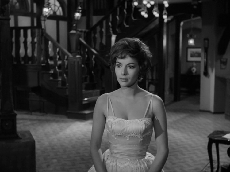 Karin Dor in "Die Bande des Schreckens", 1960.