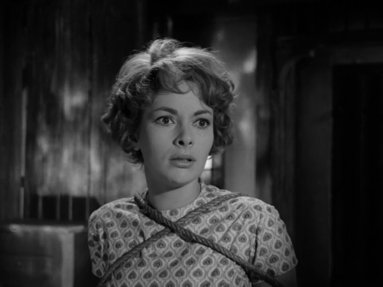 Karin Dor in "Die Bande des Schreckens", 1960.