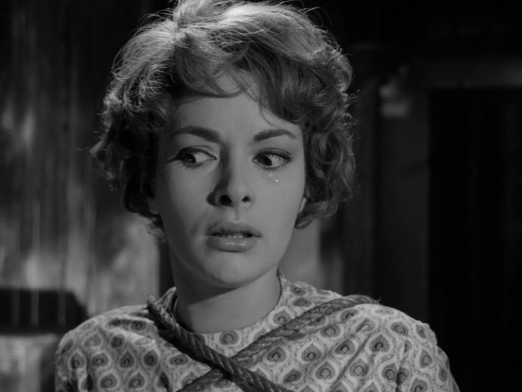 Karin Dor in "Die Bande des Schreckens", 1960.