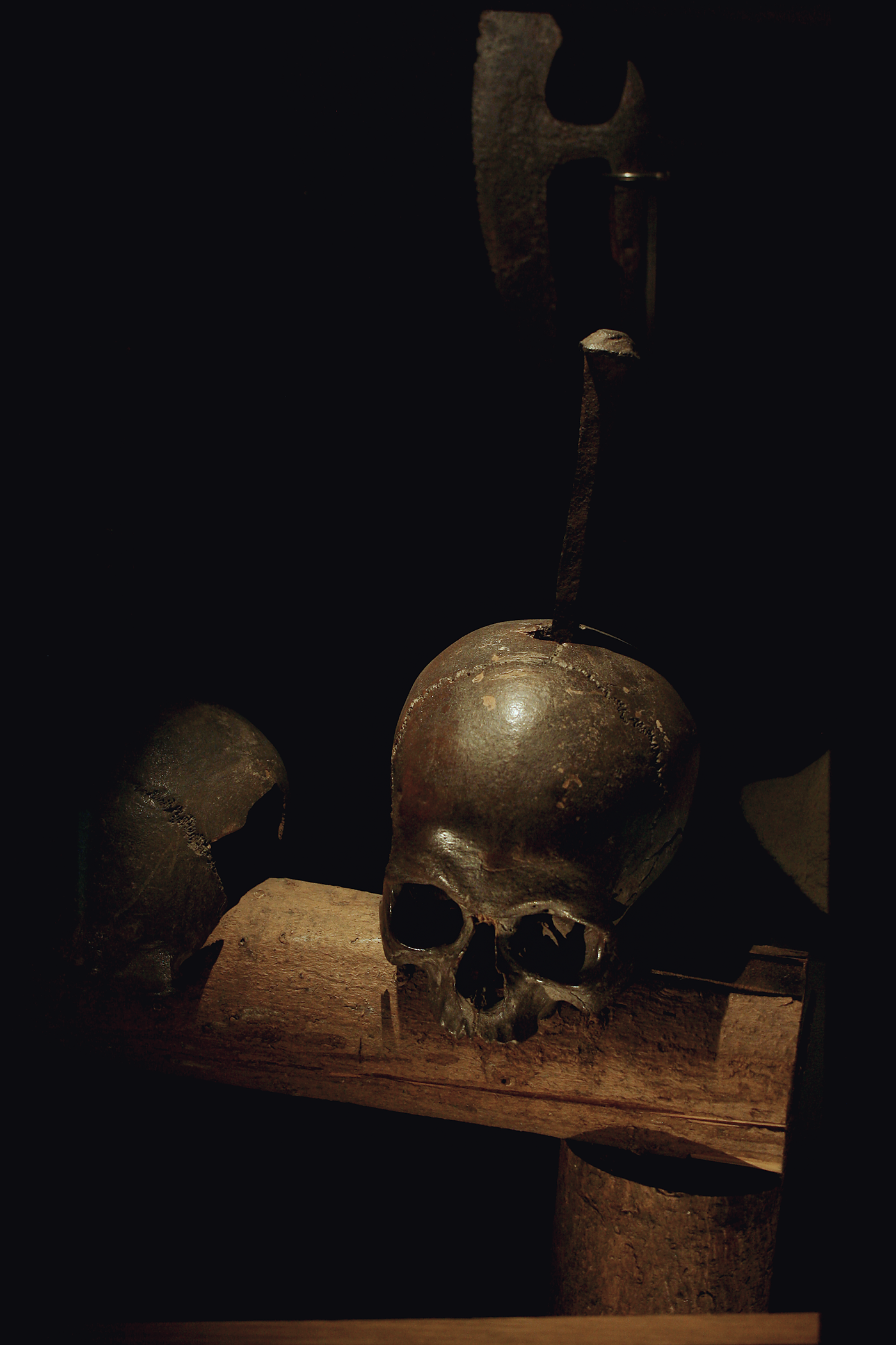 Schädel eines Piraten, Klaus Störtebeker zugeschrieben. Foto von Christian Erdmann.