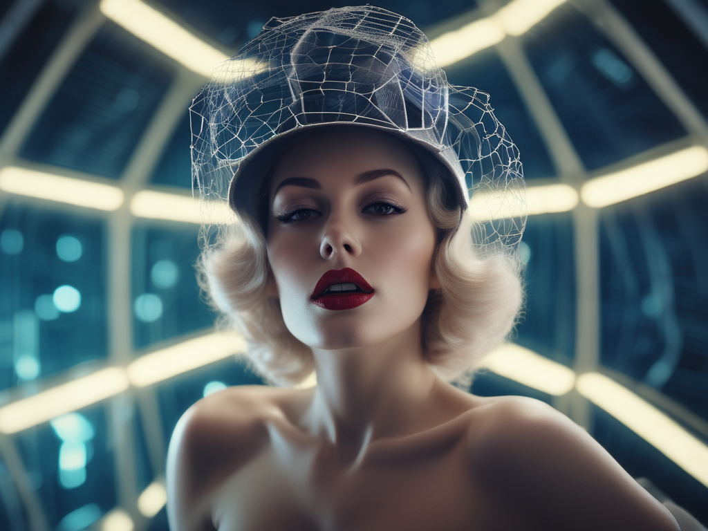 Retro Fashion Magazine 2525 - Vintage Hats. AI Art by Christian Erdmann.