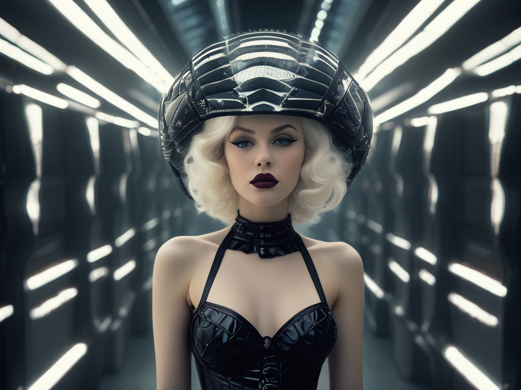 Retro Fashion Magazine 2525 - Vintage Hats. AI Art by Christian Erdmann.