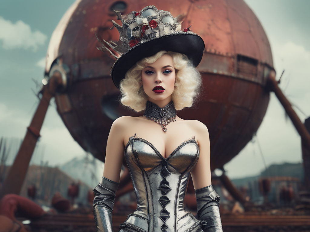 Retro Fashion Magazine 2525 - Vintage Hats. AI Art by Christian Erdmann.