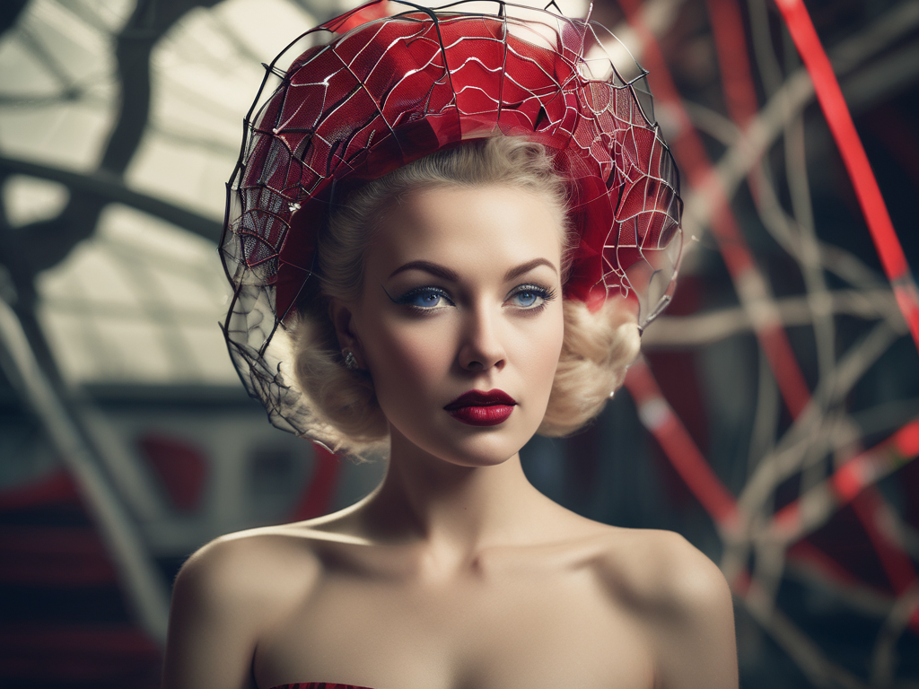 Retro Fashion Magazine 2525 - Vintage Hats. AI Art by Christian Erdmann.