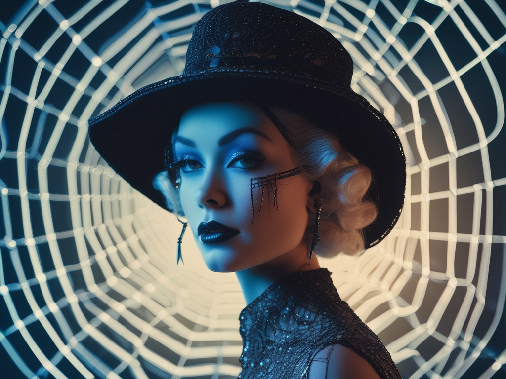 Retro Fashion Magazine 2525 - Vintage Hats. AI Art by Christian Erdmann.