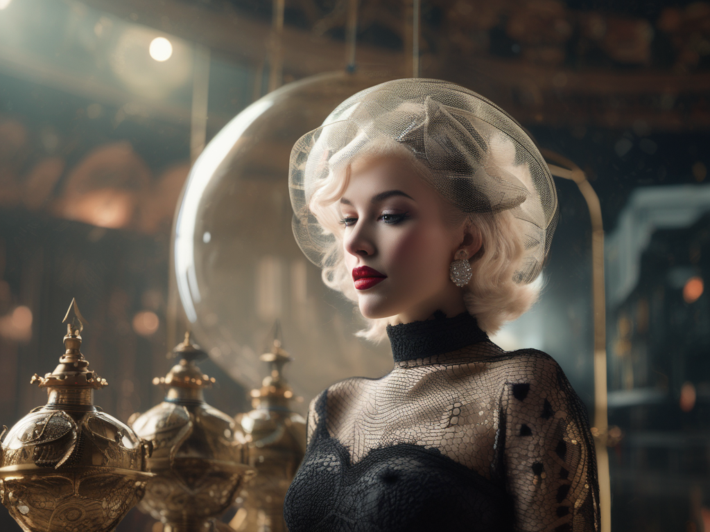 Retro Fashion Magazine 2525 - Vintage Hats. AI Art by Christian Erdmann.