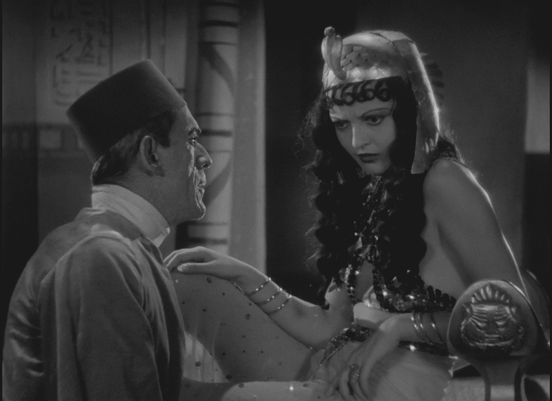 Boris Karloff, Zita Johann in "Die Mumie" ("The Mummy"), 1932, Regie Karl Freund.