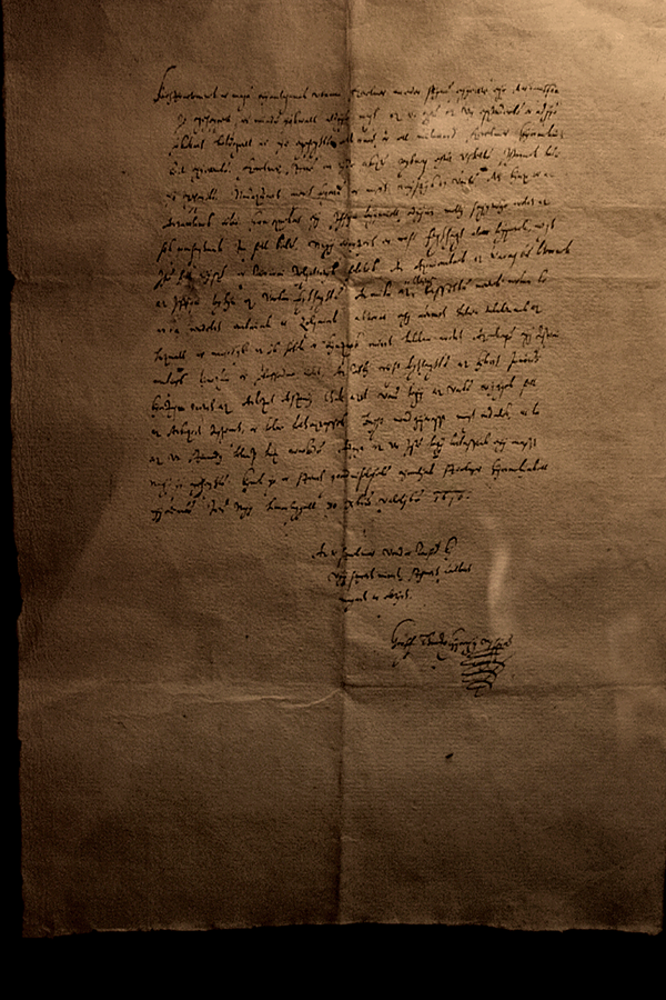 Čachtice Museum, Georg Thurzo Letter.