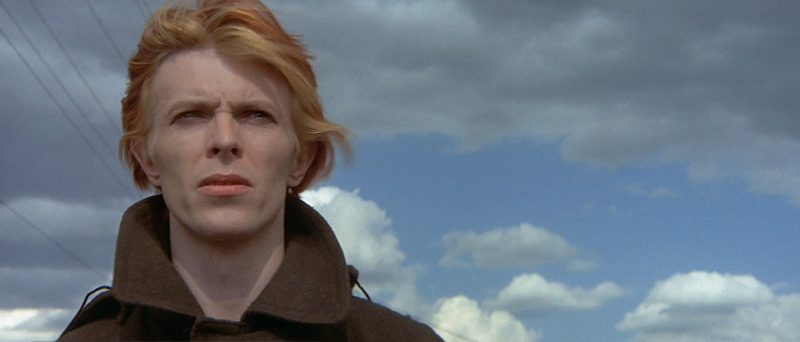David Bowie in "Der Mann, der vom Himmel fiel" ("The Man Who Fell To Earth"), 1976, Regie Nicolas Roeg.