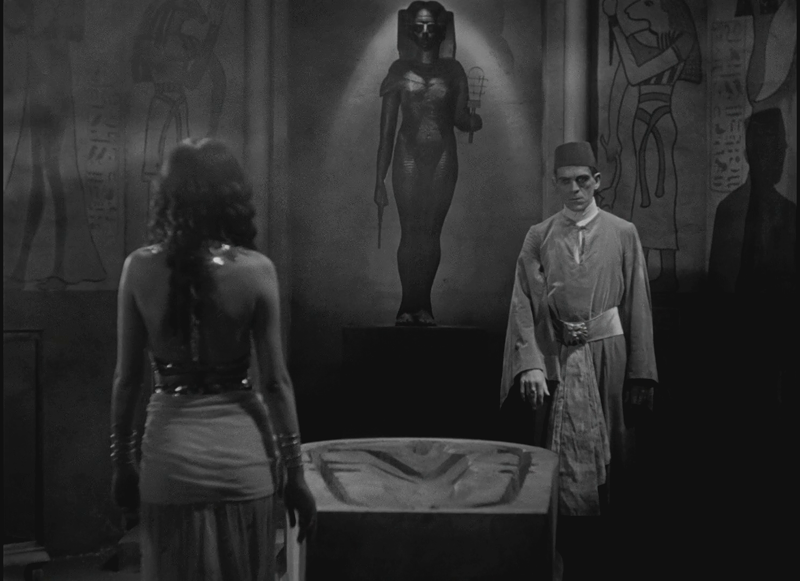Zita Johann, Boris Karloff in "The Mummy", 1932, Regie Karl Freund.