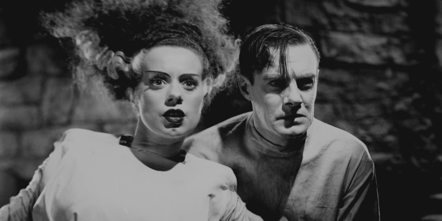 Elsa Lanchester, Colin Clive in "The Bride of Frankenstein", 1935, Regie James Whale.