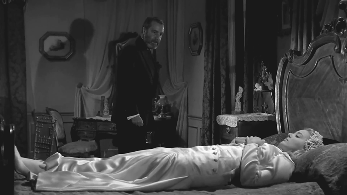 Silvia Pinal, Fernando Rey in "Viridiana", Regie Luis Bunuel.