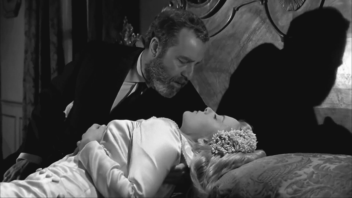 Silvia Pinal, Fernando Rey in "Viridiana", Regie Luis Bunuel.