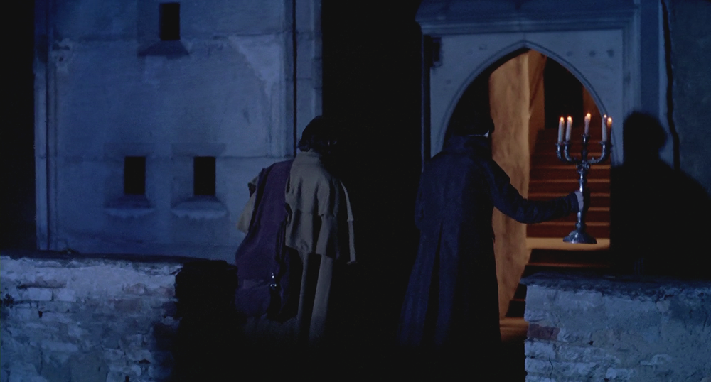 Bruno Ganz, Klaus Kinski auf Burg Pernstejn in "Nosferatu - Phantom der Nacht" von Werner Herzog, 1979.