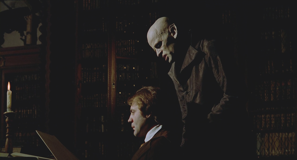 Bruno Ganz, Klaus Kinski auf Burg Pernstejn in "Nosferatu - Phantom der Nacht" von Werner Herzog, 1979.