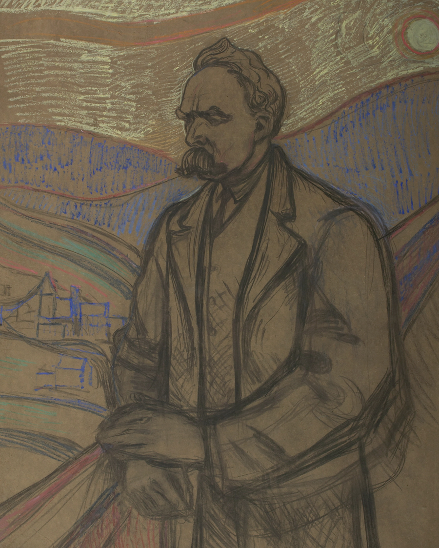 Diskussion über Friedrich Nietzsche mit Christian Erdmann. Bild: Nietzsche von Edvard Munch.