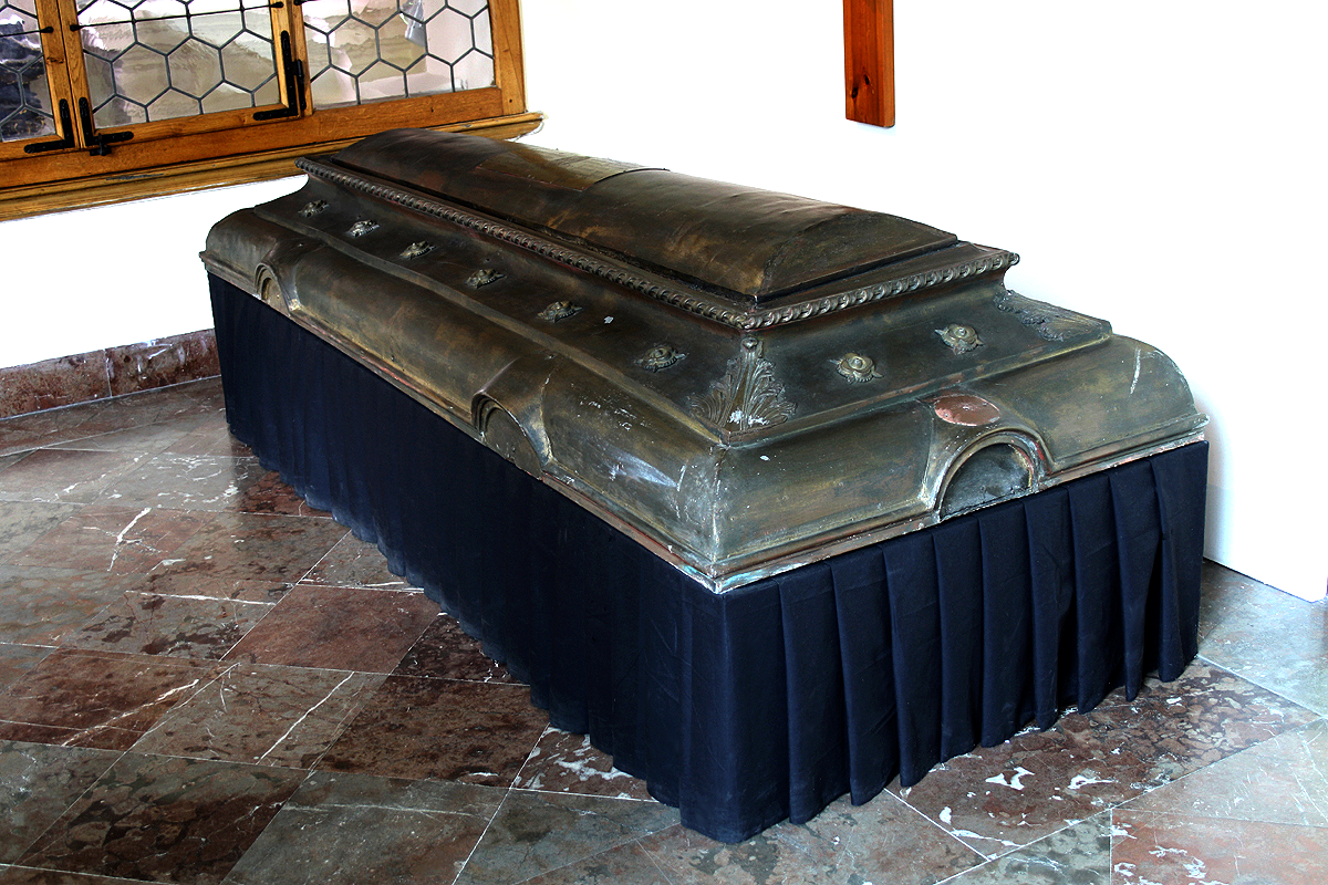 Prag, Loreto, Sarkophag des Franz Freiherr von der Trenck. Foto Christian Erdmann.