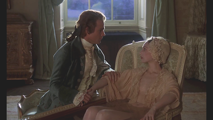 Ryan O'Neal, Marisa Berenson in "Barry Lyndon".