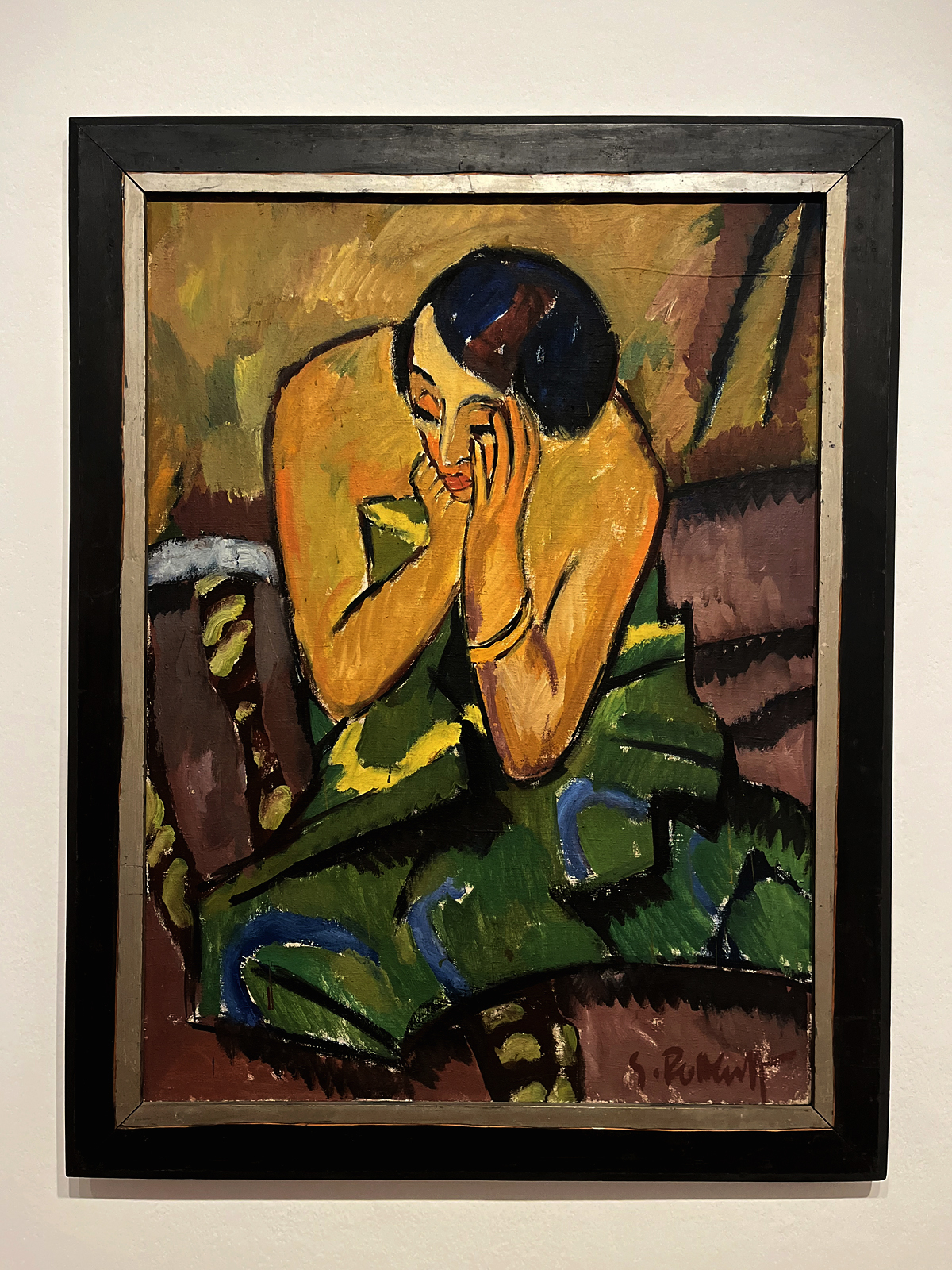 Karl Schmidt: Rottluff: Sinnende Frau.
