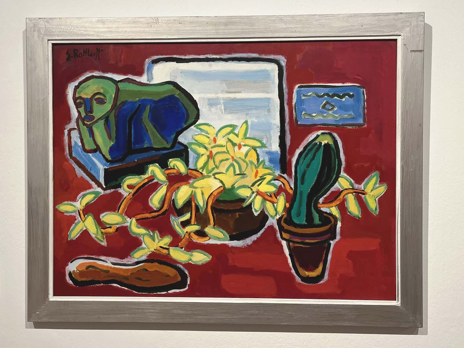 Karl Schmidt-Rottluff: Stilleben mit Steinplastik.