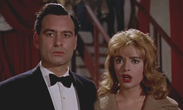 Yvonne Monlaur in Circus of Horrors ("Der Rote Schatten"), 1960, Regie Sidney Hayers.