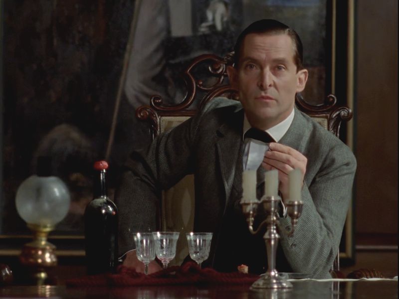 Sherlock Holmes: Jeremy Brett in "The Naval Treaty".