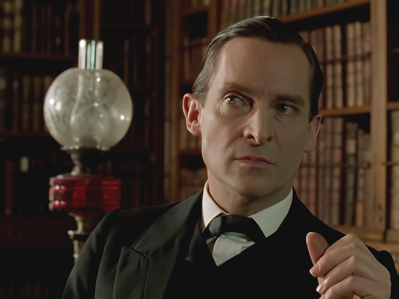 Sherlock Holmes: Jeremy Brett in "The Greek Interpreter".