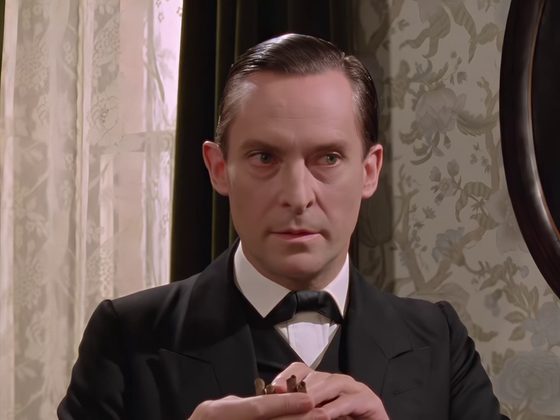Sherlock Holmes: Jeremy Brett in "The Resident Patient".