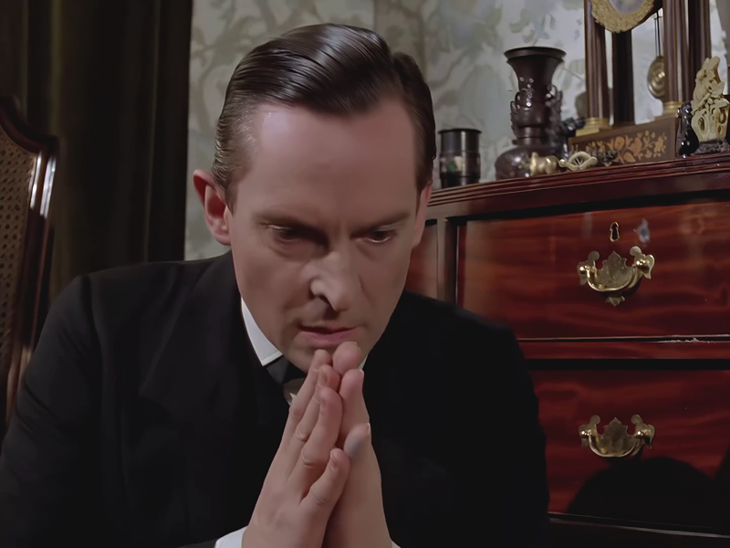 Sherlock Holmes: Jeremy Brett in "The Resident Patient".