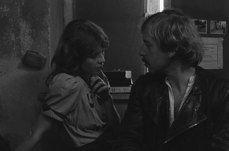 Lisa Kreuzer, Rüdiger Vogler in "Im Lauf der Zeit", 1976, Regie Wim Wenders.