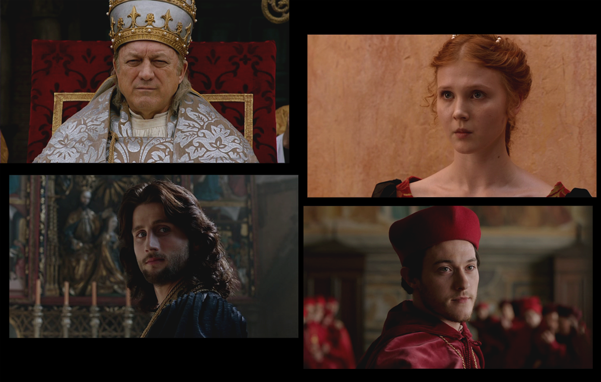 "Borgia": John Doman, Isolda Dychauk, Mark Ryder, Diarmuid Noyes.