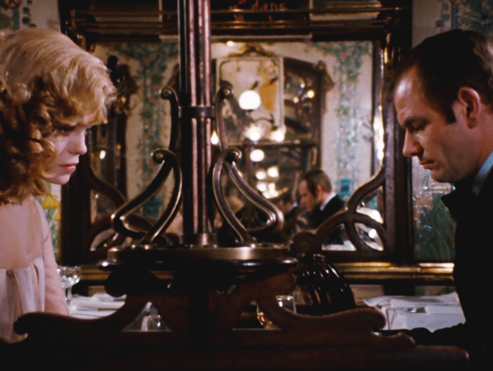 Mascha Rabben und Klaus Löwitsch in "Welt am Draht", 1973, Regie Rainer Werner Fassbinder.