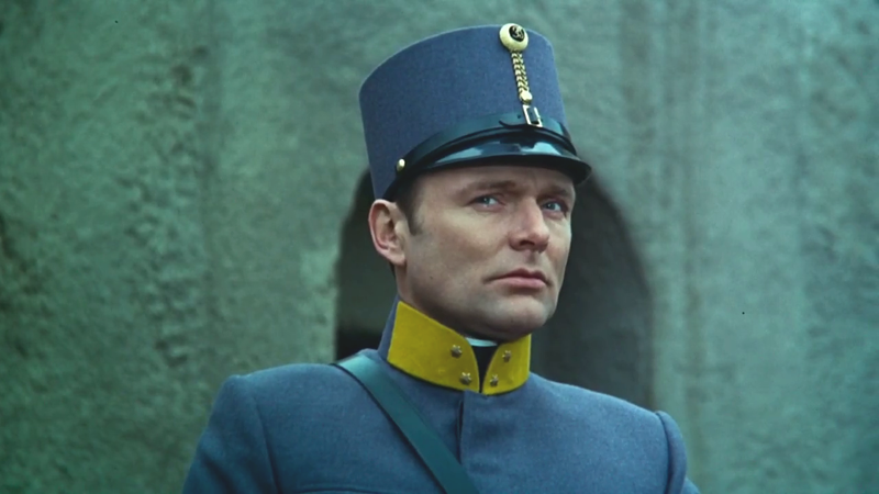 Helmut Griem in "Die Tatarenwürste" (Il deserto dei Tartari), 1976.